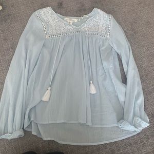 H&M baby blue blouse